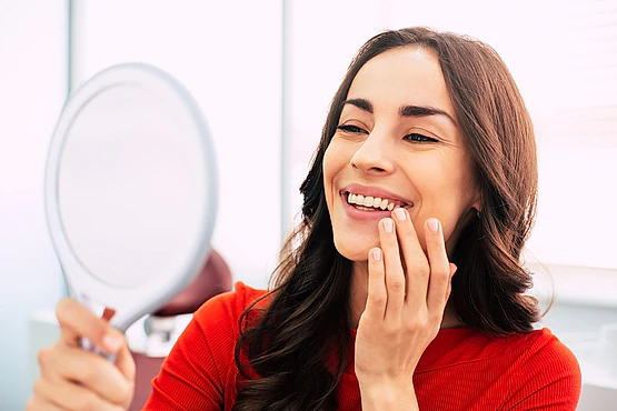 Woman smiling